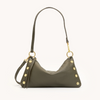 Image of Hammitt Kyle Small Shoulder Bag - Olive Pebble/Brushed Gold