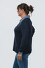 Image of Nally & Millie Contrast Trim Polo Top - Midnight/Seaport
