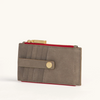 Image of Hammitt 210 West Wallet - Pewter/Brushed Gold/Red Zip
