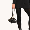 Image of Hammitt Kyle Small Shoulder Bag - Black/Brushed Gold/Red Zip