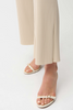 Image of Joseph Ribkoff Pleated Scuba Crepe Wide Leg Pull On Pant - Moonstone