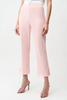 Image of Joseph Ribkoff Silky Knit Crop Pull On Pant With Statement Gold Buttons - Petal Pink