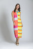 Image of APNY Apparel Sleeveless Color Block Print Knit Dress - Multicolor