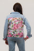 Image of AZI Embellished Denim Jacket - Denim/Multicolor