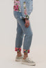 Image of AZI Embellished Cuff Jean - Denim/Multicolor