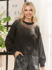 Image of Adora Sequin Embellished Sweater - Black