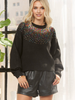 Image of Adora Sequin Embellished Sweater - Black