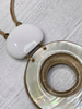 Image of Alisha.D Handmade Round Resin Pendant Necklace - Beige