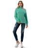 Image of Ariella Cut-Out Detail Long Sleeve Mock Neck Top - Mint Green