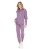 Image of Ariella Sequin Detail Pull-Over Hoodie and Pull-On Jogger Pant Set - Purple
