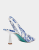 Image of Betsey Johnson Clark Embellished Slingback - White/Blue Floral