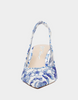 Image of Betsey Johnson Clark Embellished Slingback - White/Blue Floral