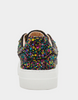 Image of Betsey Johnson Sidny Lace-Up Rhinestone Sneaker - Black Multi
