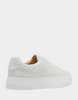 Image of Betsey Johnson Sidny Lace-Up Embellished Sneaker - Ivory