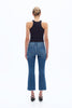 Image of Bayeas Mid Rise Cropped Stepped Hem Bootcut Jeans - Freeloop