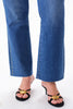 Image of Bayeas Plus Size High Rise Rivet Embellished Bootcut Jeans - Medium Blue