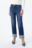 Image of Bayeas High Rise Cuffed Straight Leg Jeans - Trappist