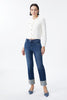 Image of Bayeas High Rise Cuffed Straight Leg Jeans - Trappist