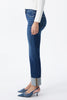 Image of Bayeas High Rise Cuffed Straight Leg Jeans - Trappist