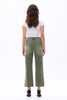 Image of Bayeas High Rise Cropped Distressed Wide Leg Jeans - Green