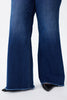 Image of Bayeas Plus Size Mid Rise Button Fly Wide Leg Jeans - Mirror