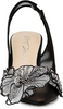 Image of Betsey Johnson Petra Floral Embellished Block Heel Slingback - Black