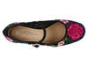 Image of Betsey Johnson Rubee Floral Embroidered Mesh Mary Jane - Black/Multicolor