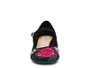 Image of Betsey Johnson Rubee Floral Embroidered Mesh Mary Jane - Black/Multicolor