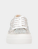 Image of Betsey Johnson Sidny Lace-Up Rhinestone Sneaker - Silver
