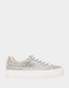 Image of Betsey Johnson Sidny Lace-Up Rhinestone Sneaker - Silver