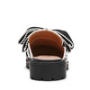 Image of Betsey Johnson Gladdys Embellished Bow Mule - Black/White