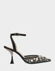Image of Betsey Johnson Livv Embellished Ankle Strap Heel - Black