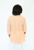 Image of Boho Chic Button Front/Back Pucker Blouse - Tangerine