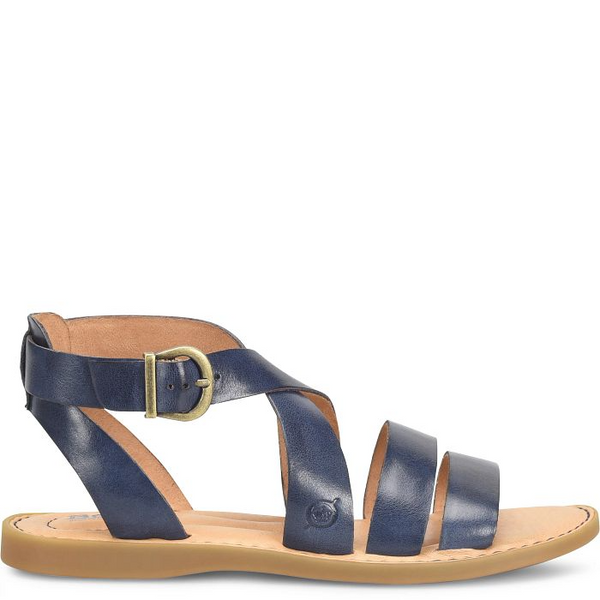 Born Imogen Multi-Strap Flat Sandal - Navy – Rippe