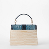 Image of Brahmin Small Hallie Satchel - Mindful Grey Acoustic