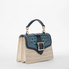 Image of Brahmin Small Hallie Satchel - Mindful Grey Acoustic