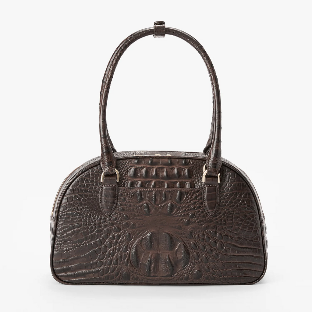 Brahmin Angie Satchel - Chocolate Alden Road