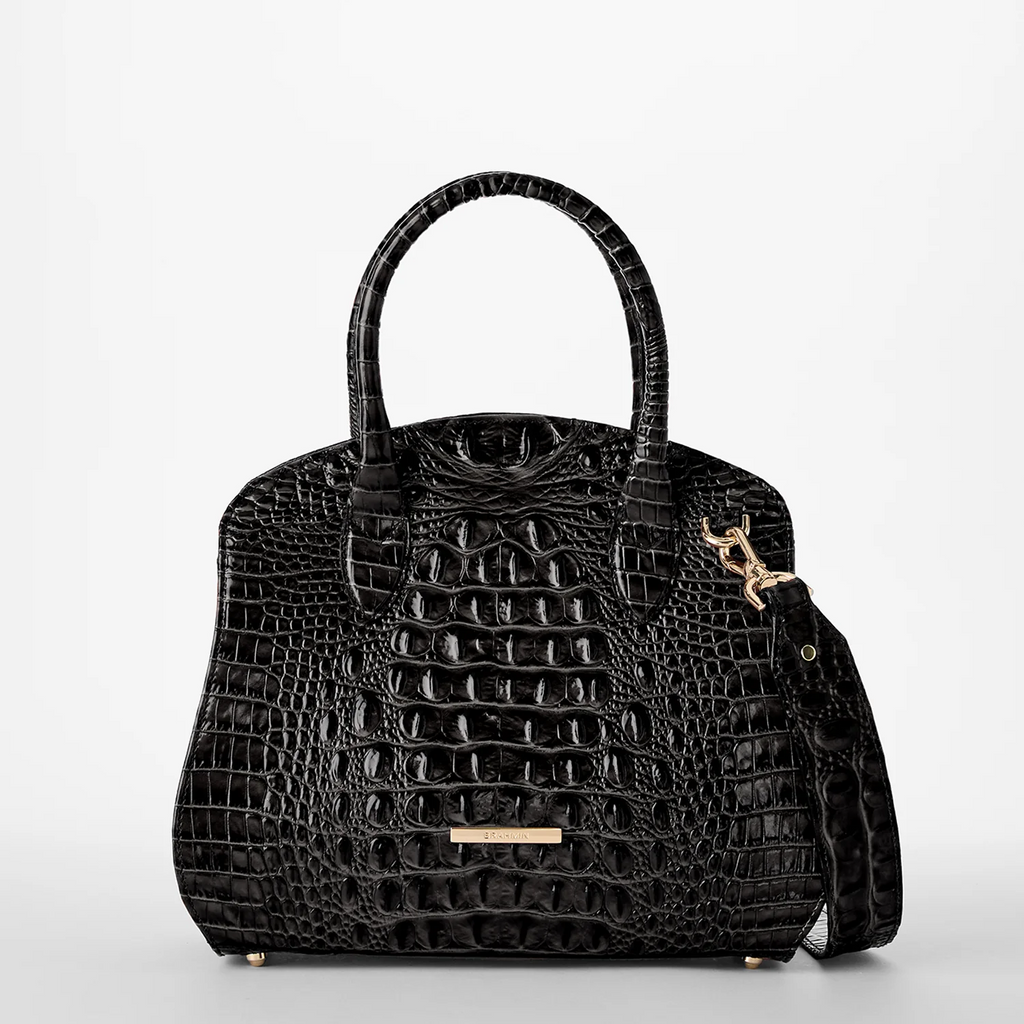 Brahmin Rosetta Satchel - Black Melbourne