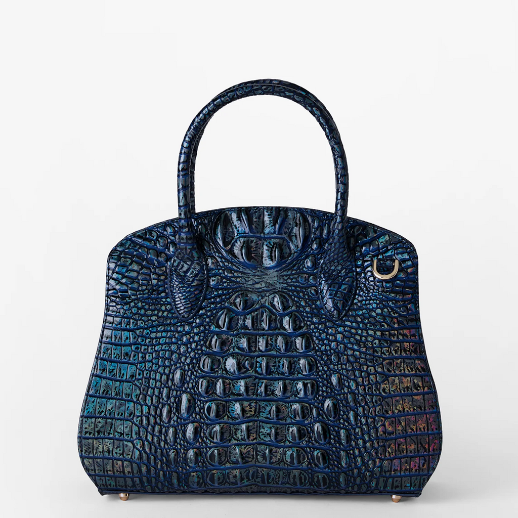Brahmin Rosetta Satchel - Royal Blue Melbourne