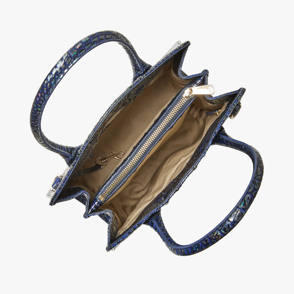 Brahmin Rosetta Satchel - Royal Blue Melbourne