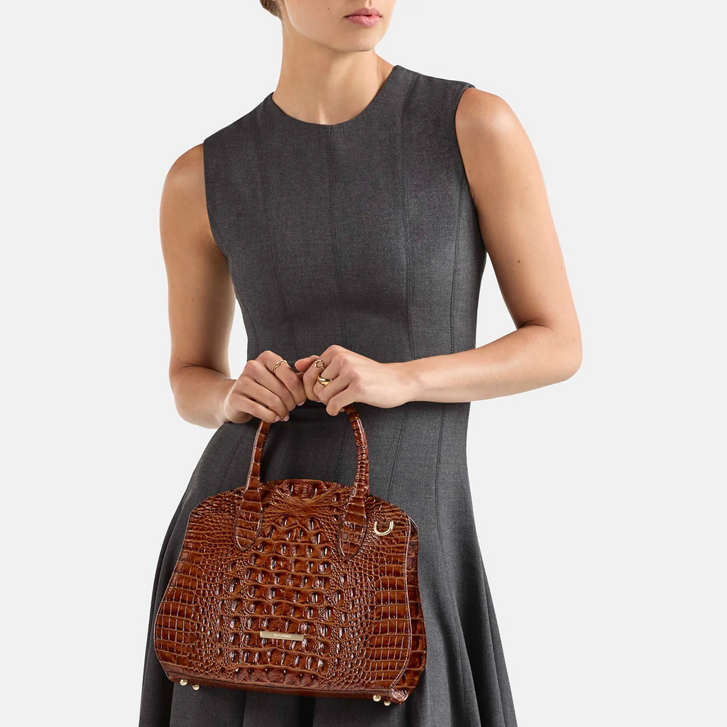 Brahmin Rosetta Satchel - Royal Blue Melbourne