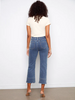 Image of Charlie B Straight Leg Scalloped Hem Cropped Jean - Medium Blue