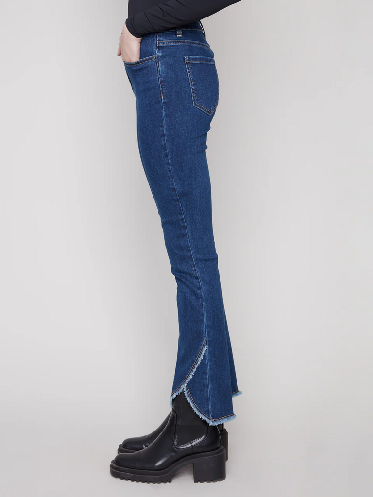 Charlie B Bootcut Tulip Hem Jean - Indigo