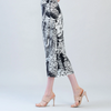 Image of Clara Sunwoo Abstract Etch Print Pull On Gaucho Pant - Black/Ivory