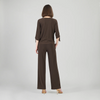 Image of Clara Sunwoo Blouson Tie Cuff Top - Brown