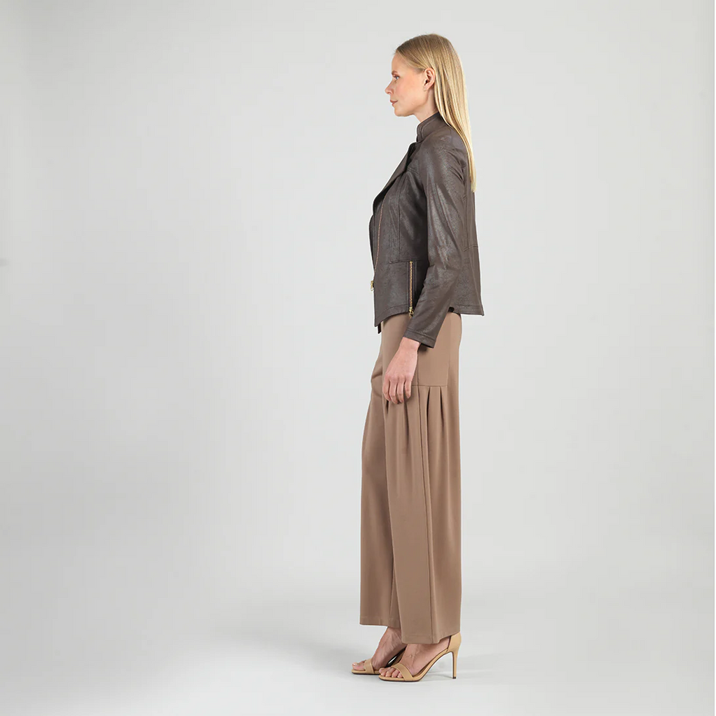 Clara Sunwoo Liquid Leather Jacket - Brown