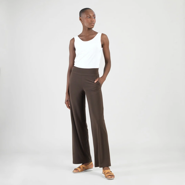 Clara Sunwoo Wide Leg Pocket Pant - Brown