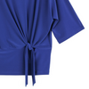 Image of Clara Sunwoo Side Tie Blouson Top - Cobalt