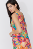 Image of Compli K Tropical Print Sleeveless Maxi Dress - Multicolor