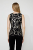 Image of Compli K Sequin Embellished Abstract Print Camisole - Black/Gold